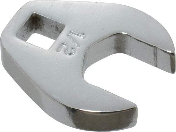 Proto - 1/2" 1/4" Drive Chrome Open End Crowfoot Wrench - 1-1/32" Head Diam x 1/4" Head Thickness - Caliber Tooling