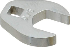 Proto - 9/16" 1/4" Drive Chrome Open End Crowfoot Wrench - 1-1/8" Head Diam x 1/4" Head Thickness - Caliber Tooling