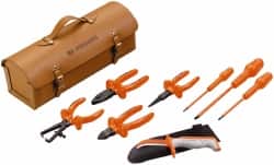 Facom - 8 Piece Insulated Tool Set - Comes with Leather Case - Caliber Tooling