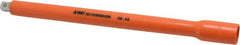 Facom - 3/8" Drive Insulated Socket Extension - 10-1/4" OAL, Single Color Insulation Finish - Caliber Tooling