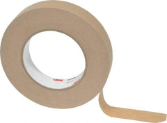 3M - 1" Wide x 60 Yd Long Tan Paper Masking Tape - Series 2515, 6.7 mil Thick, 36 In/Lb Tensile Strength - Caliber Tooling