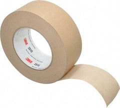 3M - 2" Wide x 60 Yd Long Tan Paper Masking Tape - Series 2515, 6.7 mil Thick, 36 In/Lb Tensile Strength - Caliber Tooling