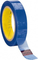 3M - 1" Wide x 72 Yd Long Blue Polyester Film Painter's Tape - Series 8901, 2.3 mil Thick, 26 In/Lb Tensile Strength - Caliber Tooling