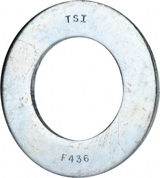 Value Collection - 2" Screw, Grade 8 Alloy Steel SAE Flat Washer - 2-1/8" ID x 3-3/4" OD, 0.196" Thick, Zinc-Plated Finish - Caliber Tooling