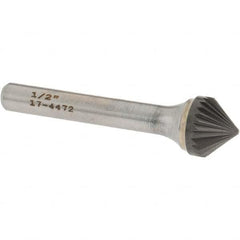 OSG - 1/2" Head Diam, 1/4" Shank Diam, 24 Flute 82° Solid Carbide Countersink - Caliber Tooling