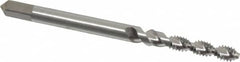 Interstate - #5-40 UNC 2 Flute 2B/3B Bottoming Spiral Flute Tap - High Speed Steel, Bright Finish, 1-15/16" OAL, Right Hand Flute, Right Hand Thread, H2 - Caliber Tooling