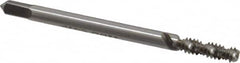 Interstate - #6-32 UNC 2 Flute 2B Bottoming Spiral Flute Tap - High Speed Steel, Bright Finish, 2" OAL, Right Hand Flute, Right Hand Thread, H3 - Caliber Tooling