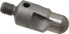 Made in USA - 2-1/2" OAL, 1/2" Head Diam, 3 Flute, 100° Incl Angle, Integral Pilot, Adjustable Stop Countersink - Caliber Tooling