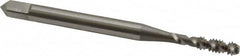 OSG - #4-40 UNC 2 Flute 2B Bottoming Spiral Flute Tap - High Speed Steel, Bright Finish, 1-7/8" OAL, Right Hand Flute, Right Hand Thread - Caliber Tooling