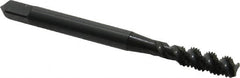 OSG - M5x0.80 Metric Coarse 3 Flute 6H Bottoming Spiral Flute Tap - High Speed Steel, Oxide Finish, 2-3/8" OAL, Right Hand Flute, Right Hand Thread - Caliber Tooling