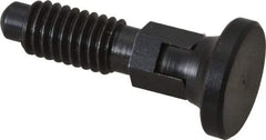 Gibraltar - 3/8-16, 1/4" Max Plunger Diam, 0.25 Lb Init to 2 Lb Final End Force, Locking Knob Handle Plunger - Delrin Knob, 0.94" Body Length, 3/4" Length Under Head/Shoulder, 0.18" Plunger Projection - Caliber Tooling