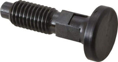 Gibraltar - 1/2-13, 0.31" Max Plunger Diam, 0.5 Lb Init to 1.75 Lb Final End Force, Locking Knob Handle Plunger - Delrin Knob, 1-1/4" Body Length, 1" Length Under Head/Shoulder, 1/4" Plunger Projection - Caliber Tooling