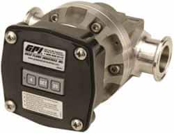 GPI - 1" Port Oval Gear Flowmeter - 800 Max psi, 0.26 to 0.44 GPM, Stainless Steel - Caliber Tooling