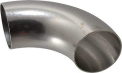 VNE - 2-1/2", Unpolished Style, Sanitary Stainless Steel Pipe 90° Elbow - Butt Weld x Butt Weld Connection, Grade 304 - Caliber Tooling