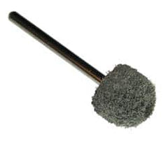 Standard Abrasives - 1/2 x 1/2" Head Diam x Thickness, B90, Ball Nose, Aluminum Oxide Mounted Point - Caliber Tooling