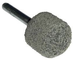 Grier Abrasives - 1" Head Diam x 1" Thickness, A21, Ball Nose End, Aluminum Oxide Mounted Point - Green-Gray, Fine Grade, 34,500 RPM - Caliber Tooling