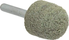 Standard Abrasives - 1" Head Diam x 1" Thickness, A21, Ball Nose End, Aluminum Oxide Mounted Point - Black, 34,500 RPM - Caliber Tooling