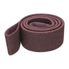 3M - 3" Wide x 132" OAL, Aluminum Oxide Abrasive Belt - Aluminum Oxide, Medium, Nonwoven, Series SC-BL - Caliber Tooling