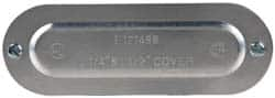 Cooper Crouse-Hinds - 1-1/4" & 1-1/2" Trade, Aluminum Conduit Body Cover Plate - Use with Series 5 Conduit Outlet Bodies - Caliber Tooling