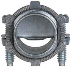 Cooper Crouse-Hinds - 3/8" Trade, Die Cast Zinc Squeeze Clamp Straight Conduit Connector - Noninsulated - Caliber Tooling