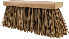 Rubbermaid - 16" Rough Surface Palmyra Push Broom - 6" Bristle Length, Wood Block, Tapered Handle Connection, Handle Sold Separately - Caliber Tooling