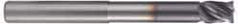 Accupro - 3/4", 4 Flute, Single End, Solid Carbide, 0.06" Corner Radius End Mill - 5" OAL, Right Hand Flute, 1" LOC, Right Hand Cut, 2-3/8" Extended Reach - Caliber Tooling