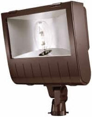 Cooper Lighting - 1 Head, 120/208/240/277 Volt, 400 Watt, Pulse Start Metal Halide Floodlight Fixture - Slipfitter Mounted, 20-1/2" Long x 9-1/2" Wide x 27-1/2" High, Aluminum Housing - Caliber Tooling