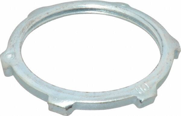 Cooper Crouse-Hinds - 1-1/2" Trade, Steel Threaded Rigid/Intermediate (IMC) Conduit Locknut - Noninsulated - Caliber Tooling