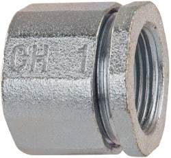 Cooper Crouse-Hinds - 1" Trade, Malleable Iron Threaded Rigid/Intermediate (IMC) Conduit Coupling - Noninsulated - Caliber Tooling