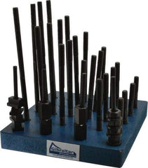 Gibraltar - 38 Piece, 3/8-16 Stud, 7/16" T Slot, T Nut & Stud Kit - 11/16" T-Slot Nut Width, 3, 4, 5, 6, 7, 8" Stud Lengths - Caliber Tooling