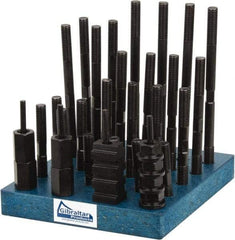 Gibraltar - 38 Piece, 1/2-13 Stud, 5/8" T Slot, T Nut & Stud Kit - 1" T-Slot Nut Width, 3, 4, 5, 6, 7, 8" Stud Lengths - Caliber Tooling