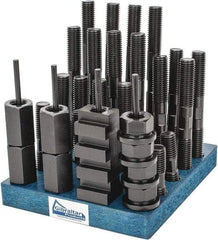 Gibraltar - 38 Piece, 3/4-10 Stud, 7/8" T Slot, T Nut & Stud Kit - 1-1/2" T-Slot Nut Width, 3, 4, 5, 6, 7, 8" Stud Lengths - Caliber Tooling