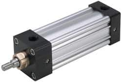 Parker - 6" Stroke x 5" Bore Double Acting Air Cylinder - 1/2 Port, 3/4-16 Rod Thread, 250 Max psi, -10 to 165°F - Caliber Tooling