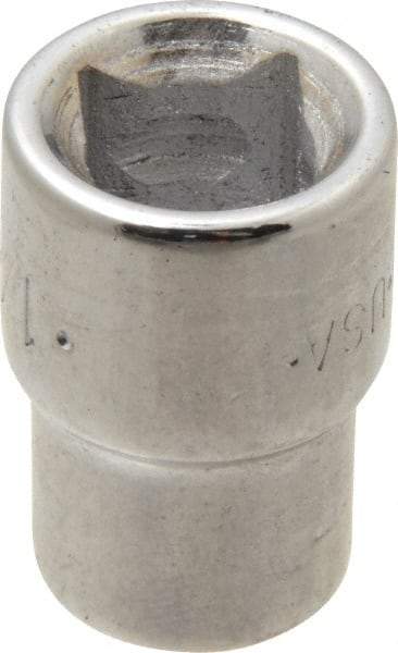 SK - 3/8" Drive, 1/4" Socket, Female Pipe Plug Socket - 4 Points, 1" OAL - Caliber Tooling