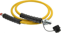 Enerpac - 1/4" Inside Diam x 1/4 NPT 6' Hydraulic Pump Hose - 10,000 psi, CH-604 Opposite End, Thermoplastic - Caliber Tooling