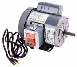 Marathon Electric - 2 Max hp, 3,450 Max RPM, Electric AC DC Motor - 115/230 V Input, Single Phase, 56H Frame, 0.62" Shaft Diam - Caliber Tooling