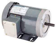 Marathon Electric - 1/2 Max hp, 3,450 Max RPM, Electric AC DC Motor - 208-230/460 V Input, Three Phase, 56C Frame, 0.62" Shaft Diam - Caliber Tooling