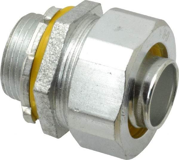 Cooper Crouse-Hinds - 3/4" Trade, Malleable Iron Threaded Straight Liquidtight Conduit Connector - Noninsulated - Caliber Tooling