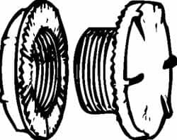 Cooper Crouse-Hinds - 1/2" Trade, Stainless Steel Threaded Rigid/Intermediate (IMC) Conduit Plug - Noninsulated - Caliber Tooling