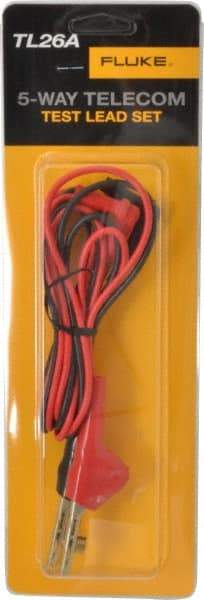 Fluke - Black/Red Electrical Test Equipment Leads Set - Use with Blade-Shaped Terminals, Gripping Terminals, Penetrating Larger Gauge Wires, Piercing Small Gauge (22-28 AWG) Wires, Threaded Terminals, Wire-Wrapped Terminals - Caliber Tooling