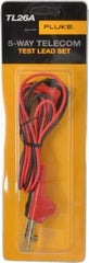 Fluke - Black/Red Electrical Test Equipment Leads Set - Use with Blade-Shaped Terminals, Gripping Terminals, Penetrating Larger Gauge Wires, Piercing Small Gauge (22-28 AWG) Wires, Threaded Terminals, Wire-Wrapped Terminals - Caliber Tooling