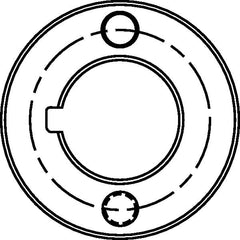 Kennametal - 32mm Hole Diameter, For 125mm Outside Diameter, Compatible Toolholder Style A2, Slotting Cutter Drive Ring - 55mm Ring Outside Diameter, 10mm Ring Width - Caliber Tooling