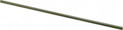 Precision Brand - 12" Long, Gold Dichromate-Plated Key Stock - Medium Carbon Steel - Caliber Tooling