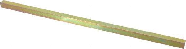 Precision Brand - 12" Long, Gold Dichromate-Plated Key Stock - Medium Carbon Steel - Caliber Tooling