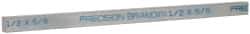 Precision Brand - 12" Long x 5/8" High x 1/2" Wide, Zinc-Plated Key Stock - Low Carbon Steel - Caliber Tooling