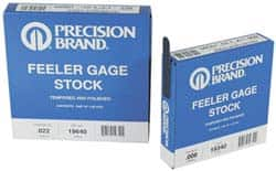 Precision Brand - 0.017 Inch Thick x 25 Ft. Long x 1/2 Inch Wide, Feeler Stock Roll - High Carbon Steel - Caliber Tooling