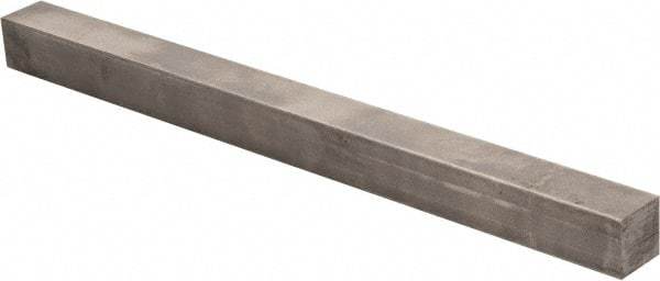 Precision Brand - 12" Long x 7/8" High x 7/8" Wide, Plain Key Stock - Low Carbon Steel - Caliber Tooling