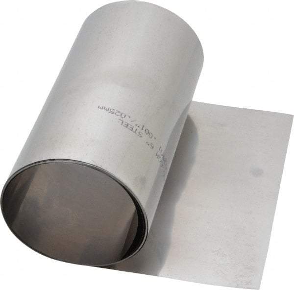 Precision Brand - 15 Ft. Long x 6 Inch Wide x 0.001 Inch Thick, Roll Shim Stock - Steel - Caliber Tooling