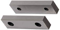 Gibraltar - 8-1/8" Wide x 2-1/2" High x 1" Thick, Flat/No Step Vise Jaw - Soft, Aluminum, Fixed Jaw, Compatible with 8" Vises - Caliber Tooling