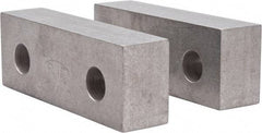 Gibraltar - 4-1/8" Wide x 1-1/2" High x 1" Thick, Flat/No Step Vise Jaw - Soft, Aluminum, Fixed Jaw, Compatible with 4" Vises - Caliber Tooling